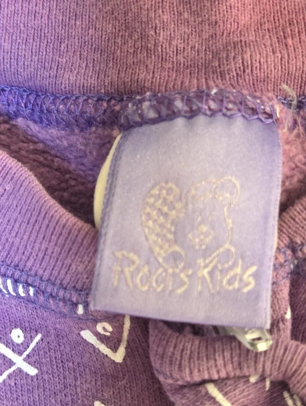 Vintage Roots Kids Purple One Piece Jumpsuit Romper Made in Canada Cotton Size 2